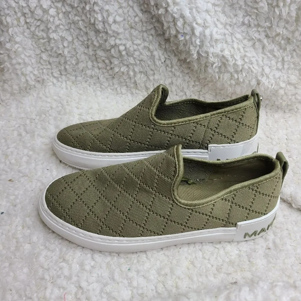 Marc Fisher MFDELYA Olive Green Slip On Loafers‎ Flat Shoes sz 7.5